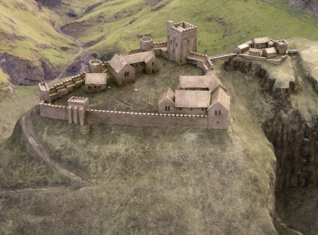 A reconstruction of Peveril Castle in the 13th century
